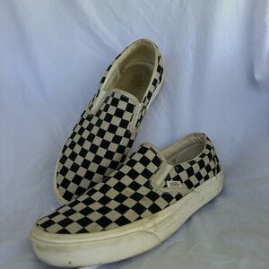 Vans Slip-On Checkered Cream Canvas